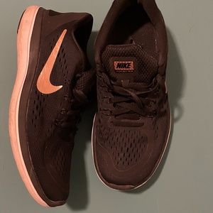 Black and Rose Gold Nike Sneakers
